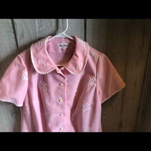 Vintage 1950s. Short sleeves dress